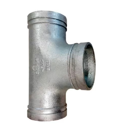 Galvanized Reducing Tee Rolled Grooved