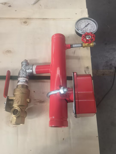 Pre-Assembled Commercial Grooved Riser with Test & Drain Vavle