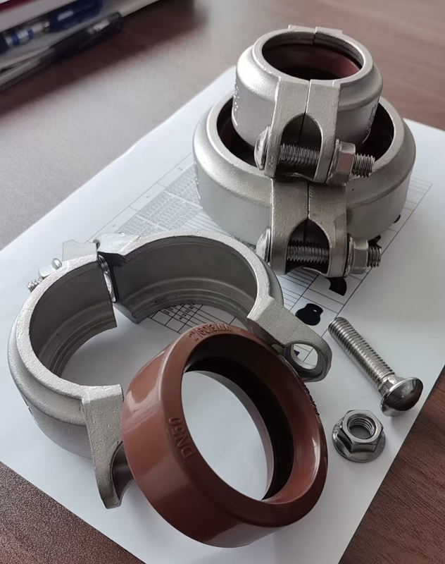 Stainless 304 316 Grooved Coupling with Viton Seal/Fluororubber Gasket